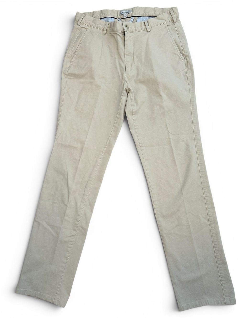 Peter Millar Beige Slim Straight Chinos 32